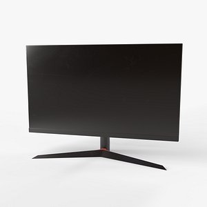 3D Low Poly Gaming Monitor model