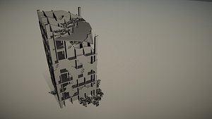 3D destroyed building