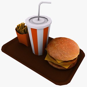 3d fast food model