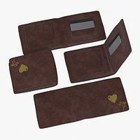 Brown Leather Wallet Money Purse