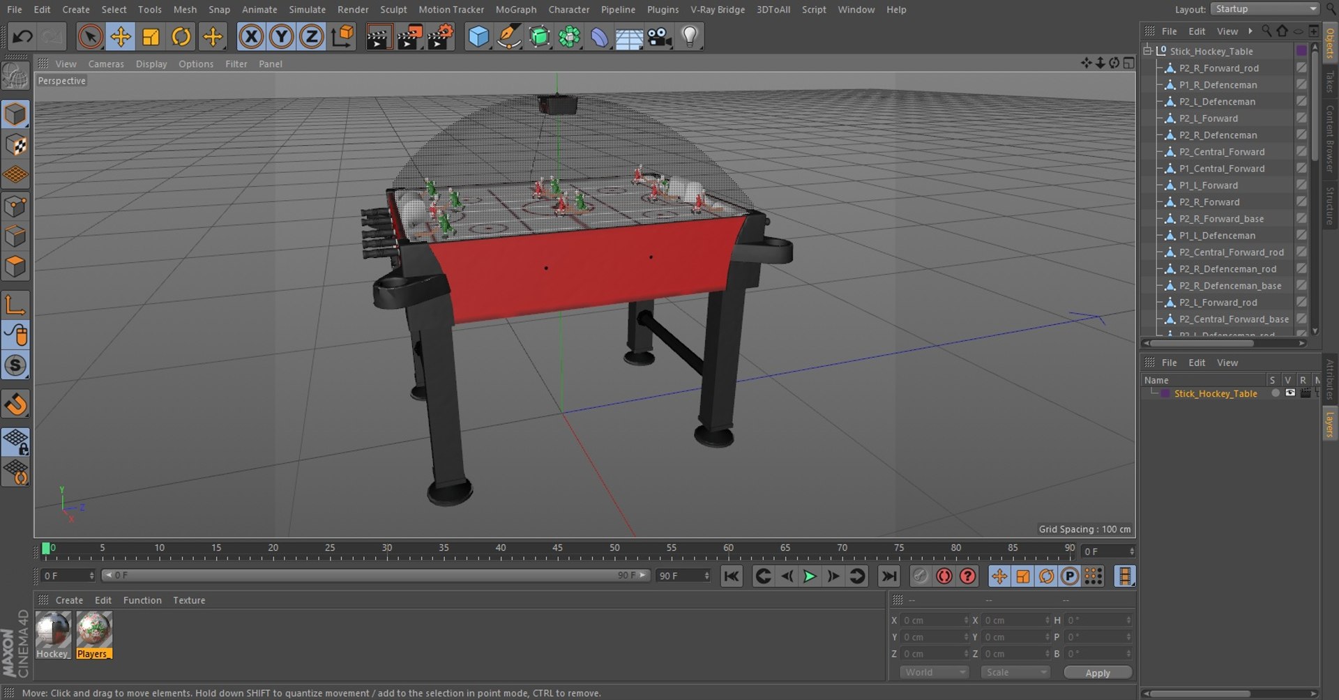 Stick Hockey Table 3D Model - TurboSquid 1816332