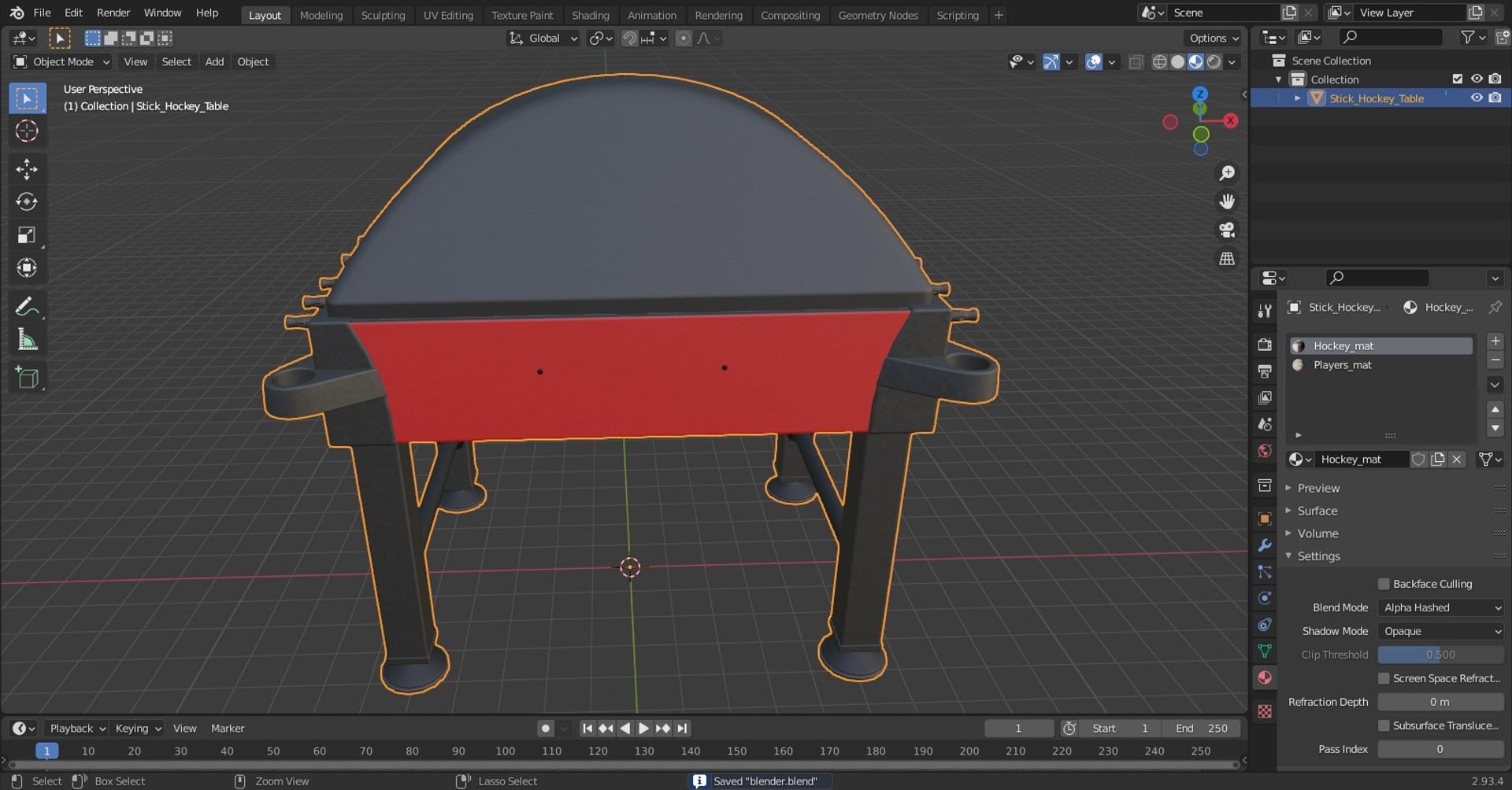 Stick Hockey Table 3D Model - TurboSquid 1816332