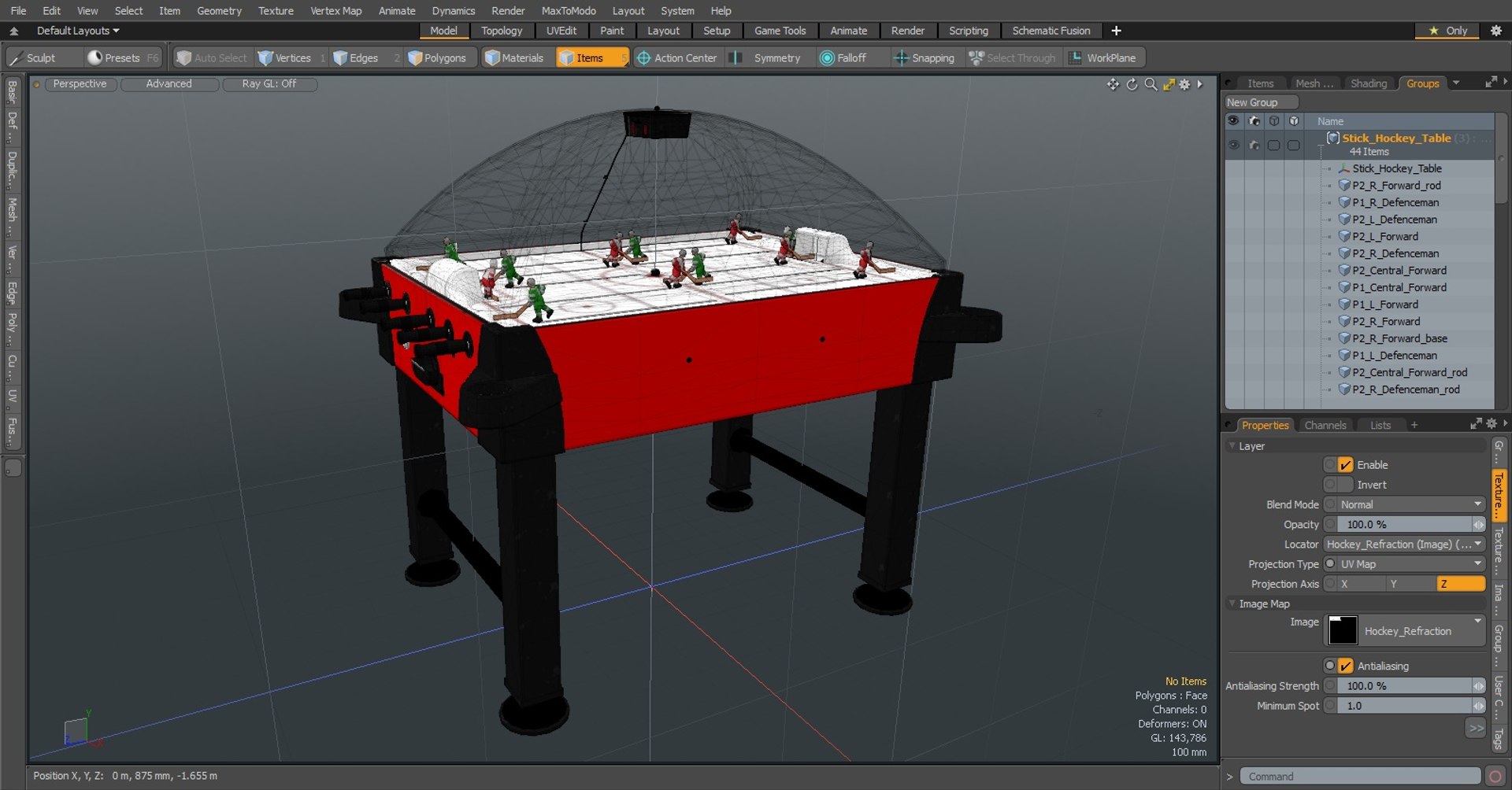 Stick Hockey Table 3D Model - TurboSquid 1816332