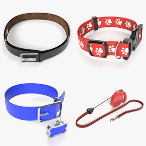 Dog Accessory Collection 3D model