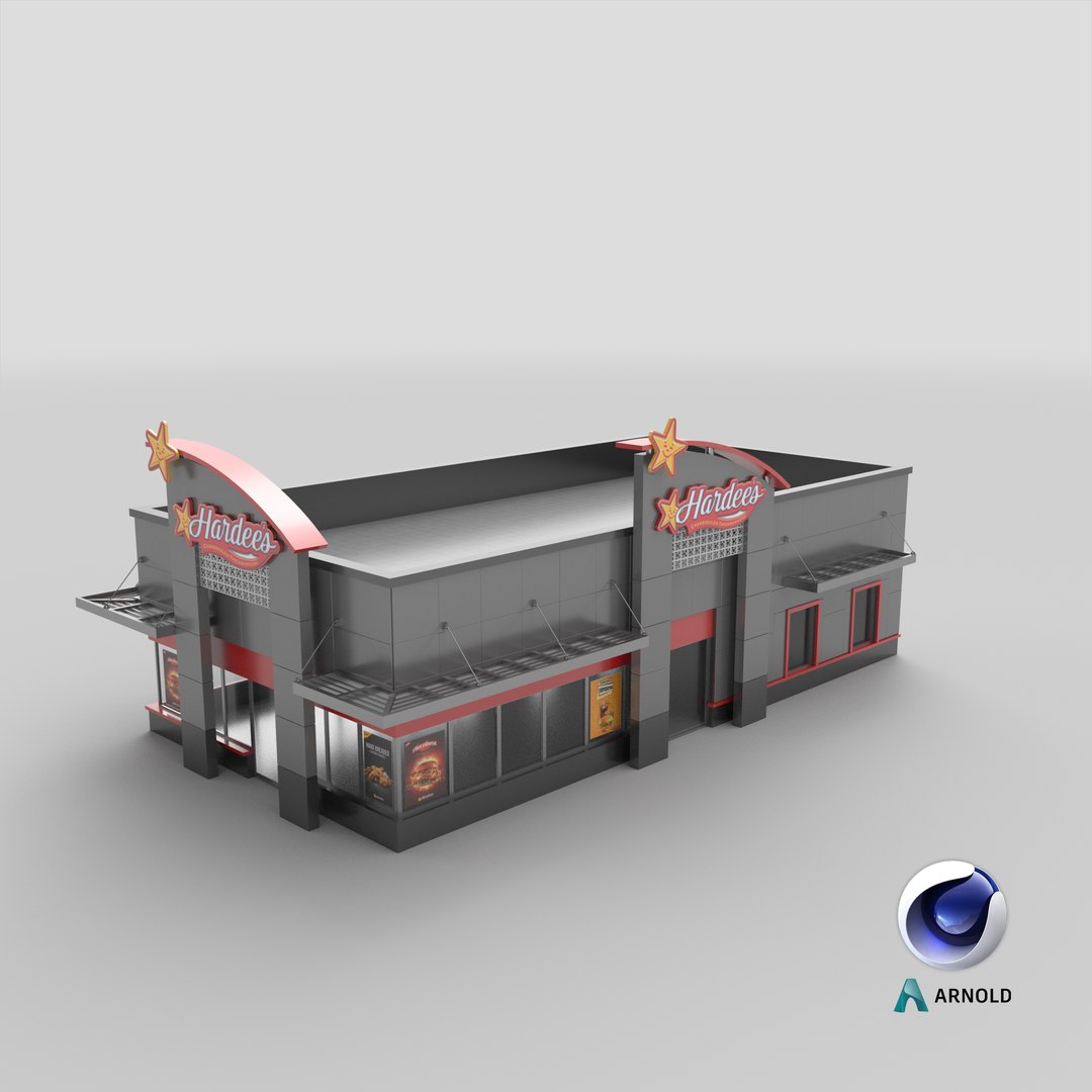 Hardees Building 3D Model TurboSquid 2004247