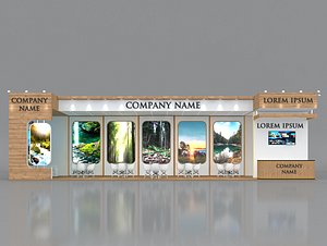 3D exhibit stand stall model