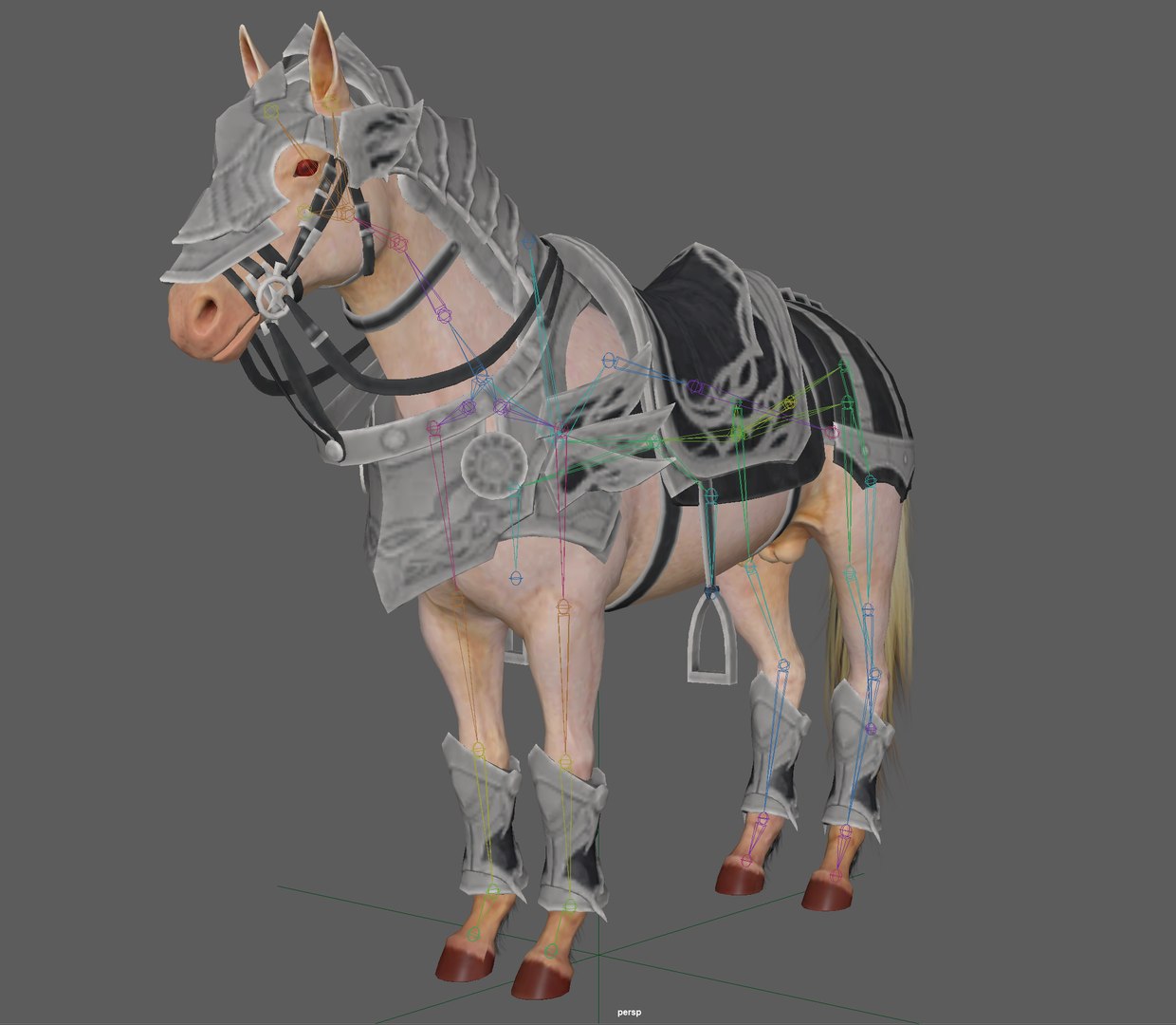 3D Knight Armored Horse Rig - TurboSquid 1882045