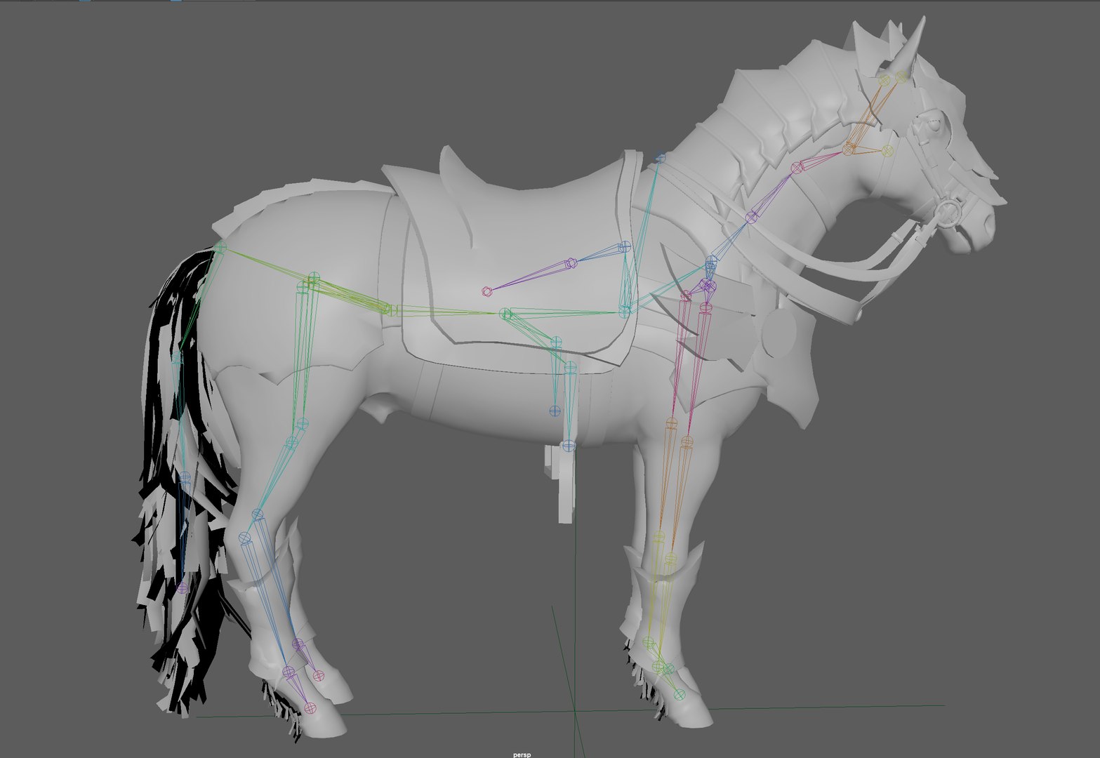 3D Knight Armored Horse Rig - TurboSquid 1882045