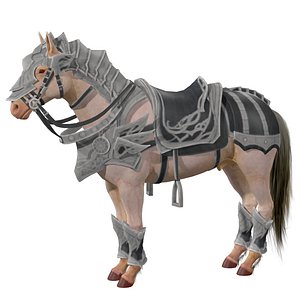 3D Knight Armored Horse Rig