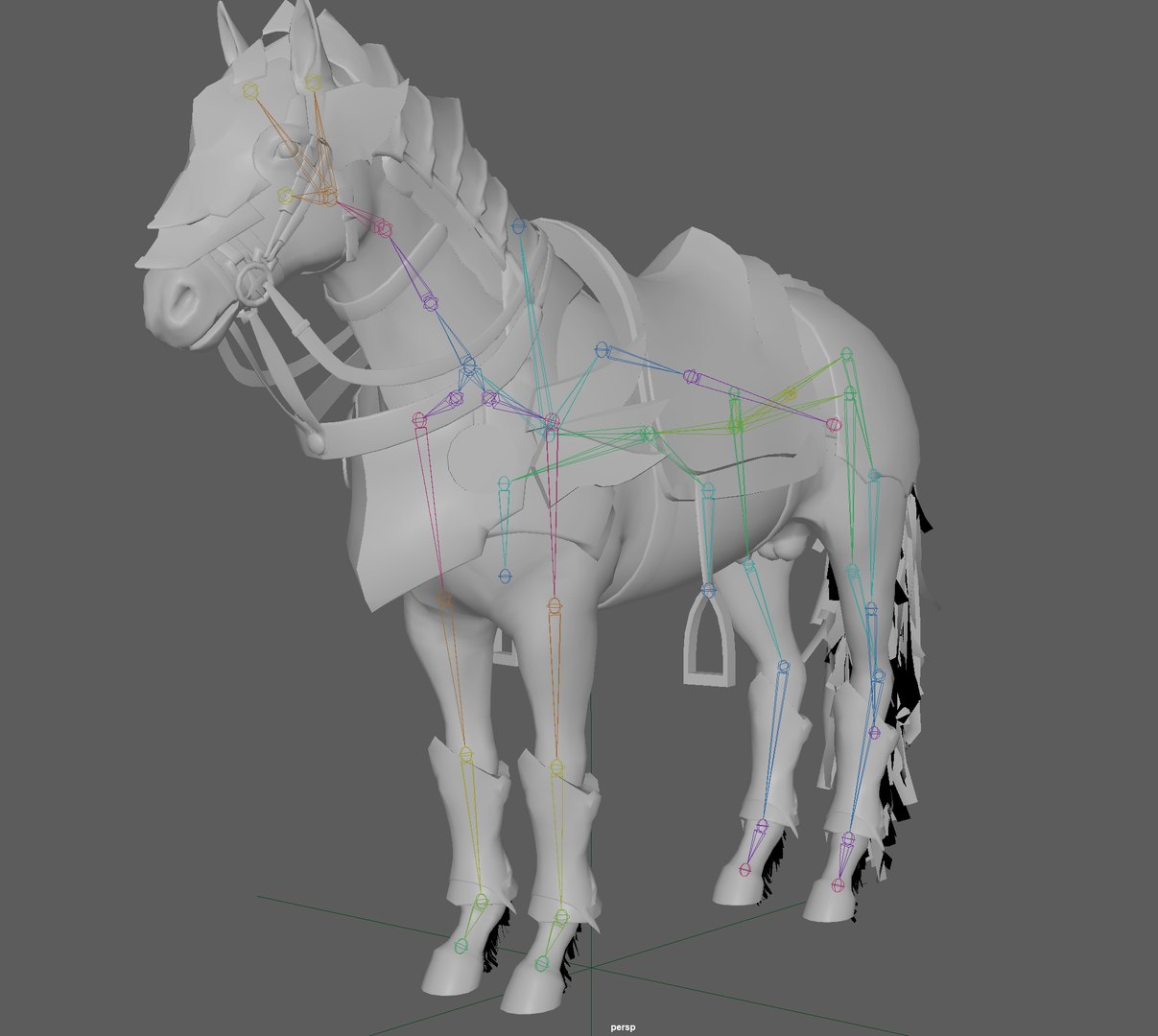 3D Knight Armored Horse Rig - TurboSquid 1882045