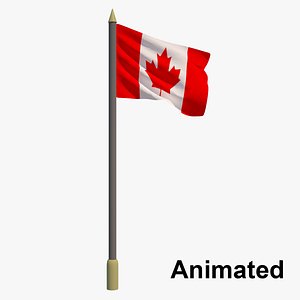 3D flag canada - animation model