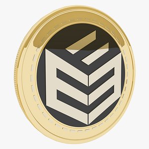 3D model EquiTrader Cryptocurrency Gold Coin