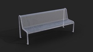 Bus Bench Sabadell Low-Poly 3D model