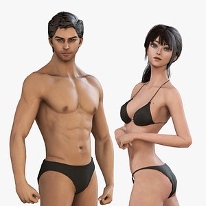 Base Model Male Female Rig 3D model