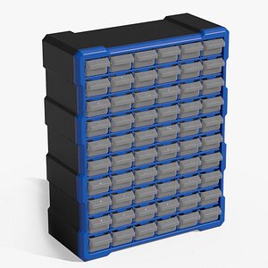 Workshop Storage Cabinet with 60 Drawers 3D