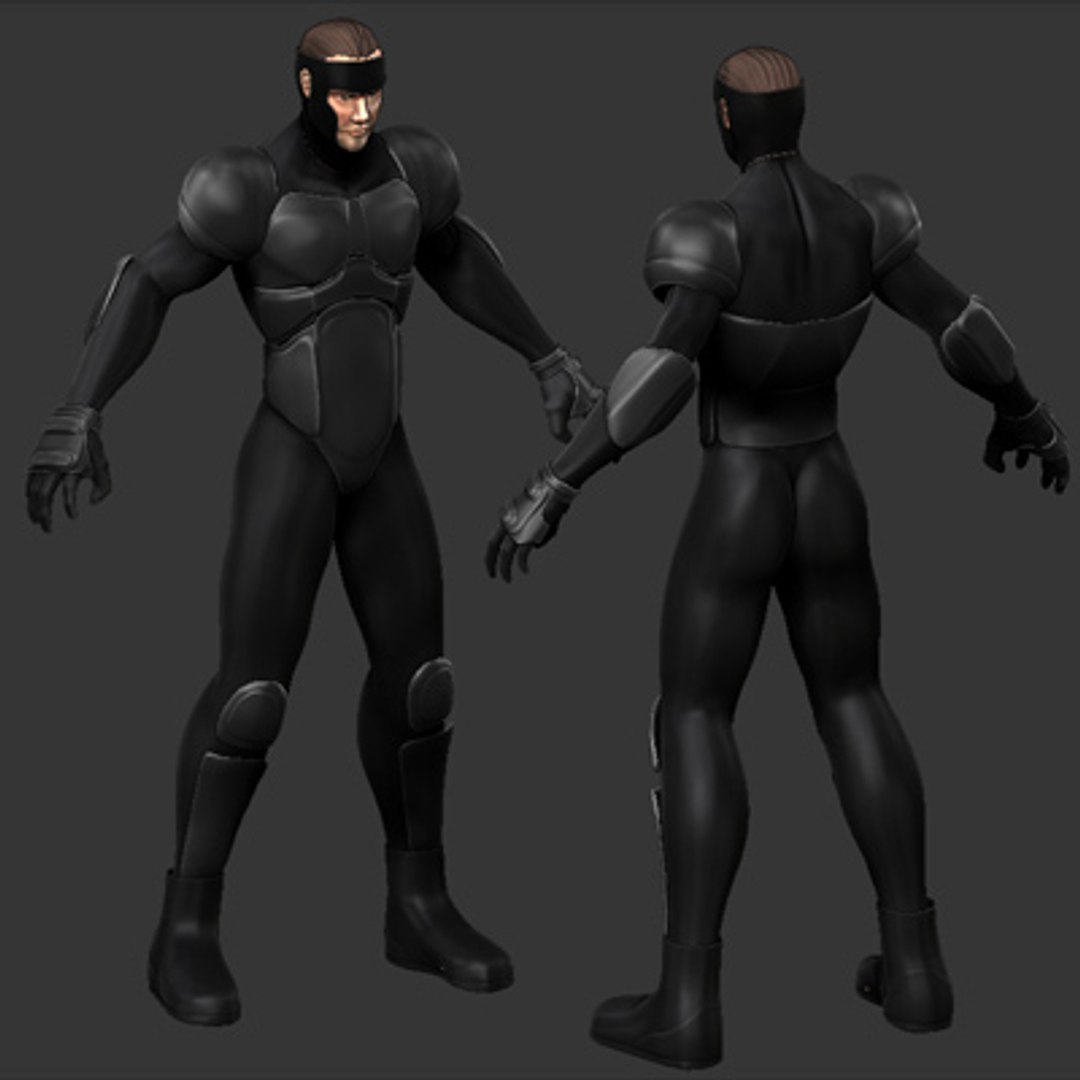 scifi character 3d model