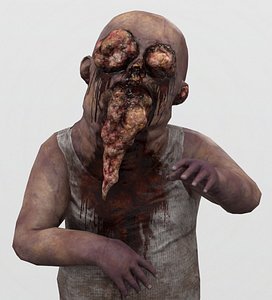 3D creature zombie character model