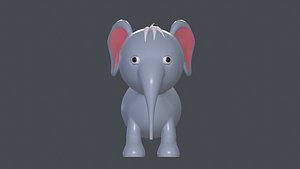 3D Elephant cartoon model