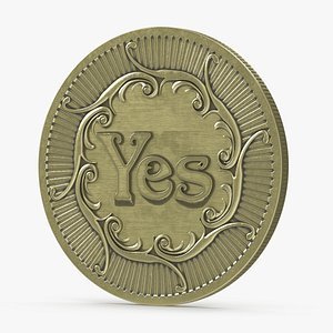 Decision Making Coin Yes No Bronze model