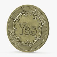 Decision Making Coin Yes No Bronze