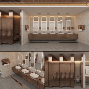 Modern Public Restroom Interior