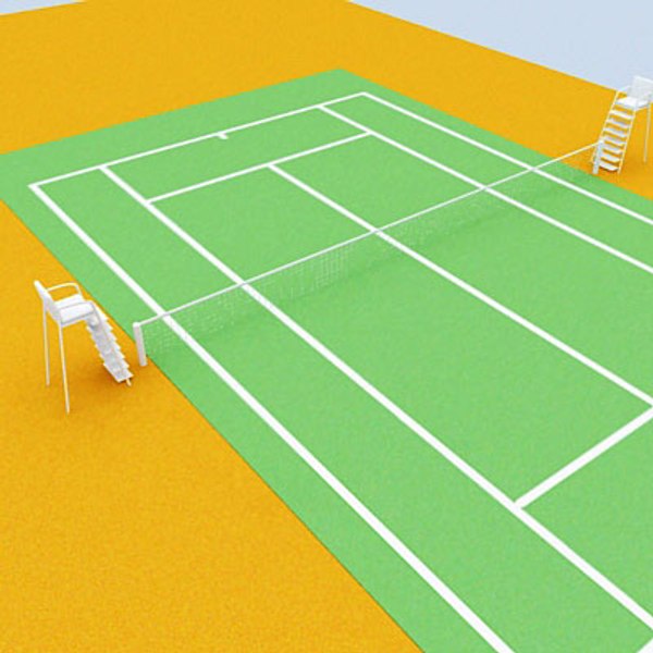 3d model tennis field
