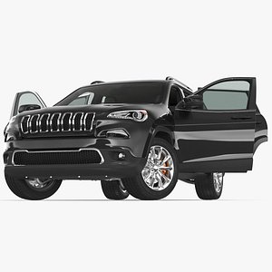 Modern SUV Rigged for Cinema 4D