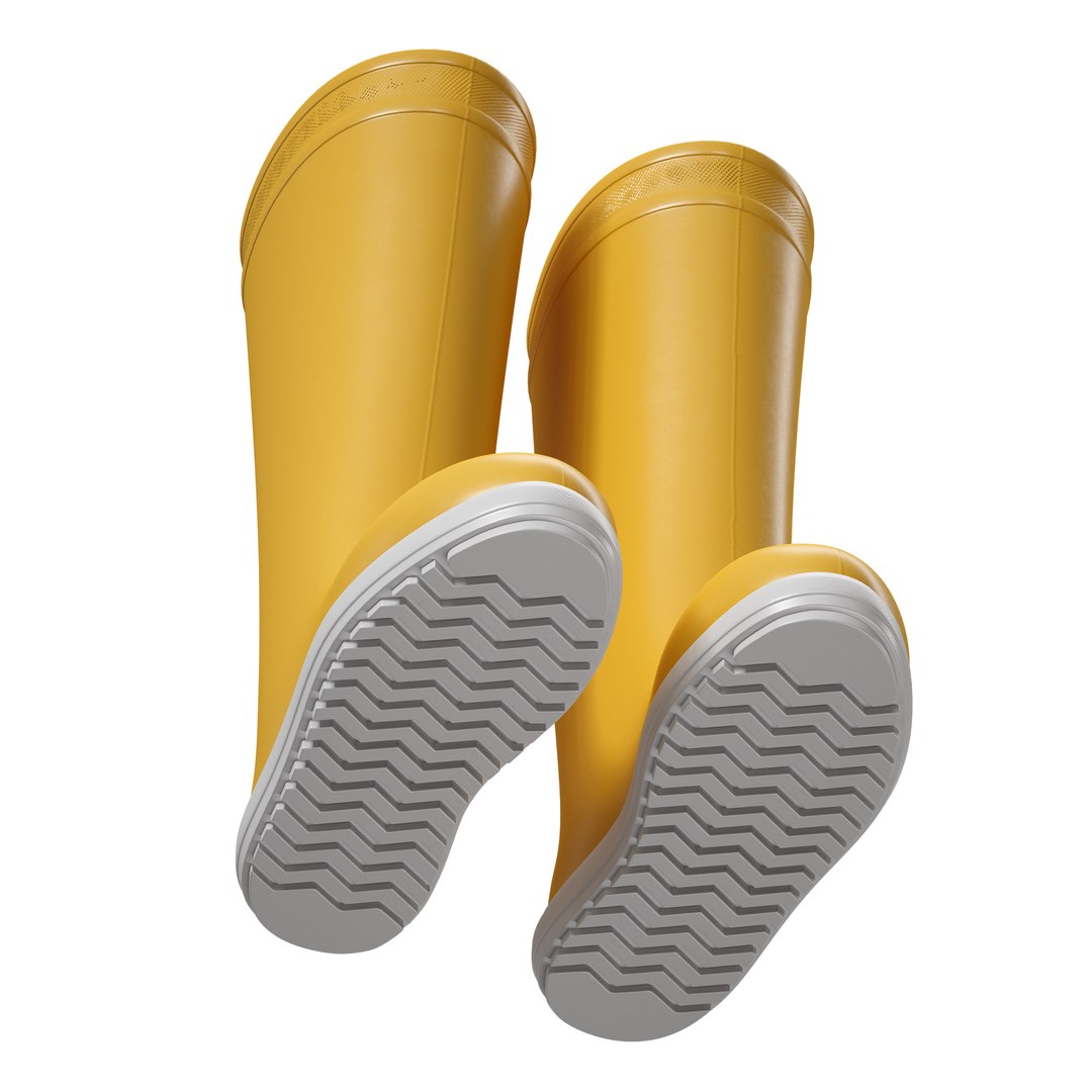 3D model Yellow rubber boots - TurboSquid 2160819