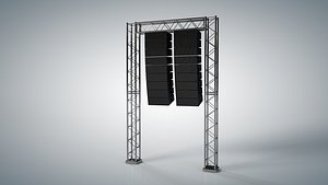 Line Array Sound System c4d