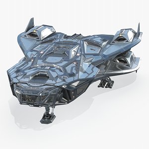 Sci-fi Spaceship PBR 3D