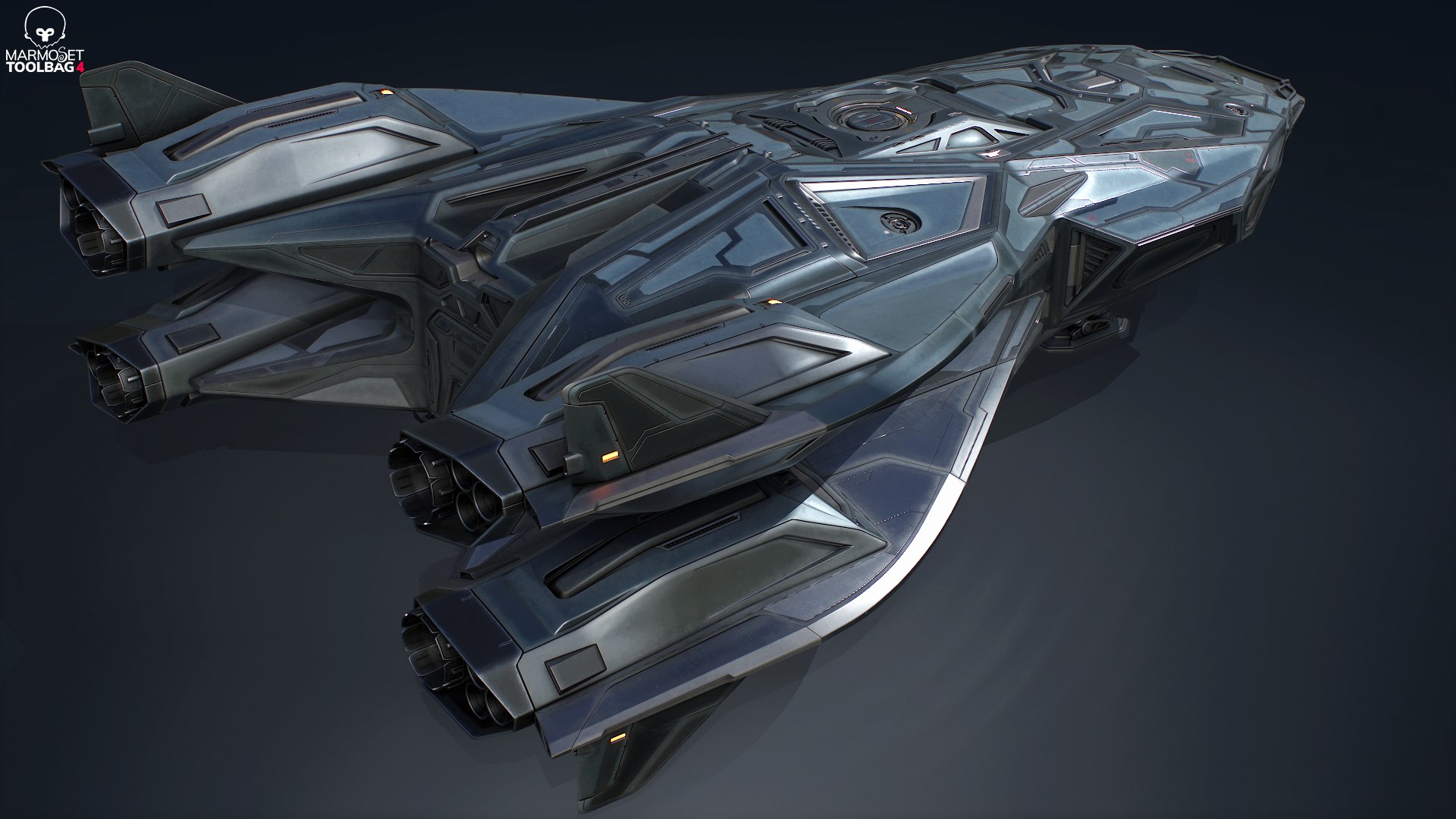 Sci-fi Spaceship PBR 3D - TurboSquid 1817163