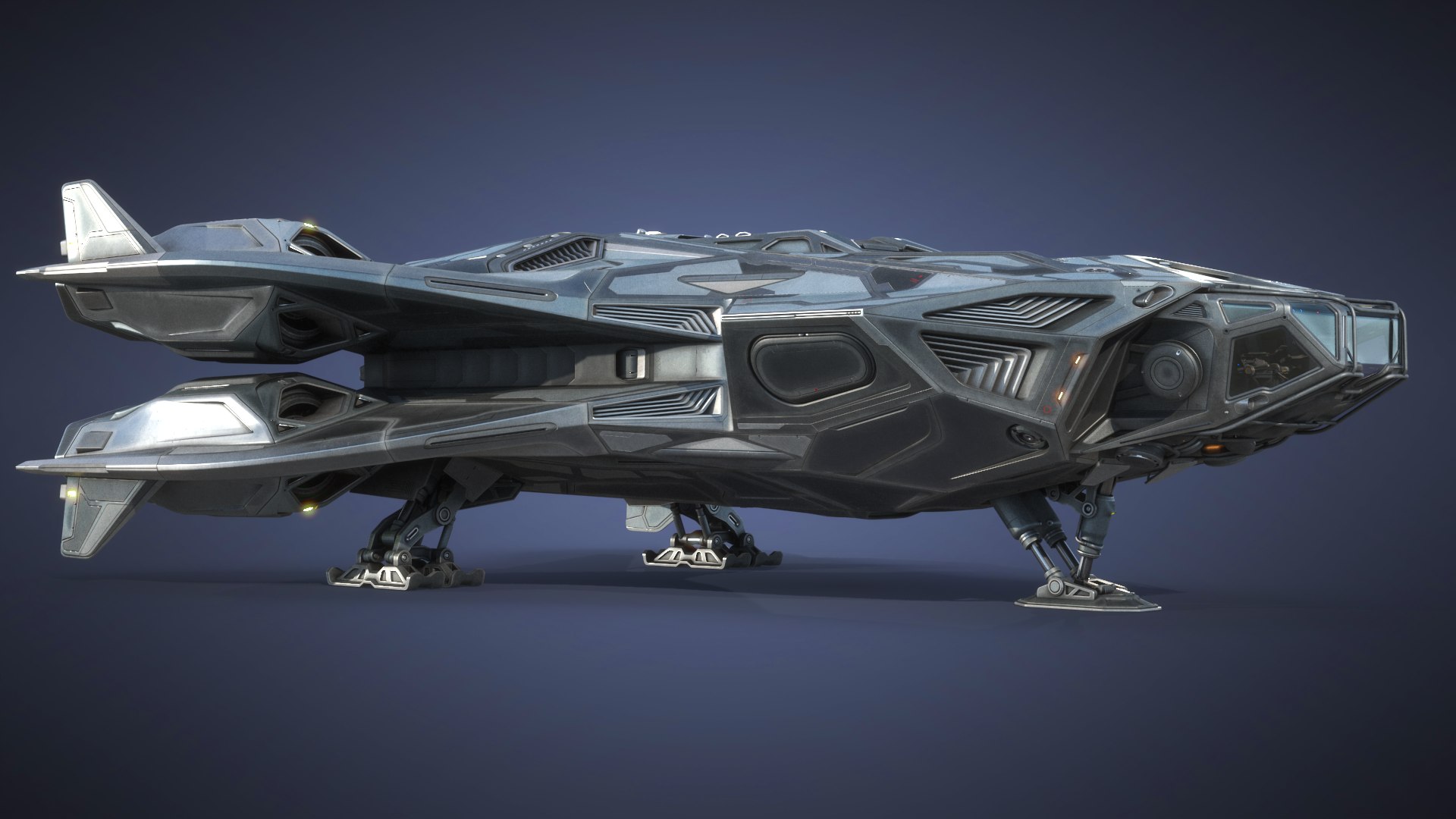 Sci-fi Spaceship PBR 3D - TurboSquid 1817163