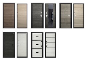 Entrance door set 3D model