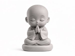 Chibi monk in meditation pose - 3D Print model