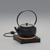 Arch Handle Electric Kettle and Warming Base