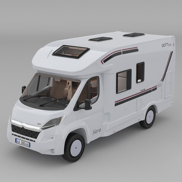 Camper GiottiLine Siena 322 Privilege motorhome full 3D model