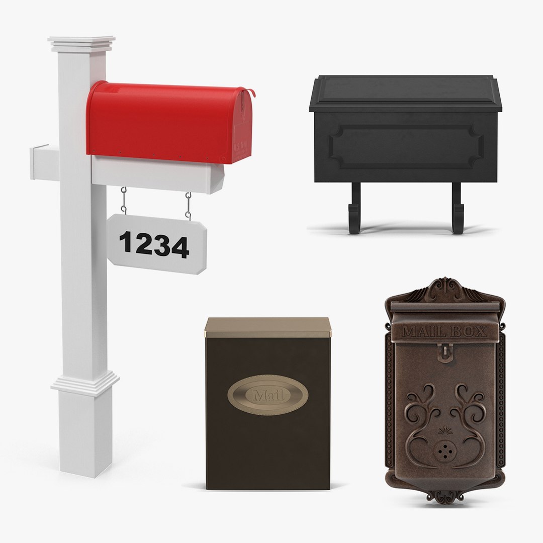 Mailboxes 3D Models Collection 2 3D model preview