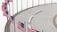 Plaza circular con astas de bandera