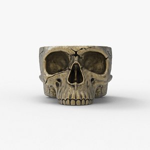 3D Ashtray skull model