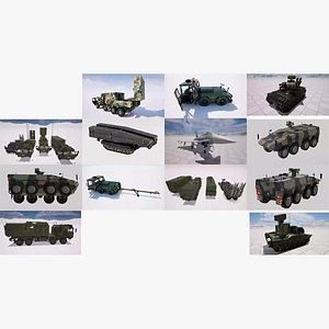 German Military Equipment Sets 3D