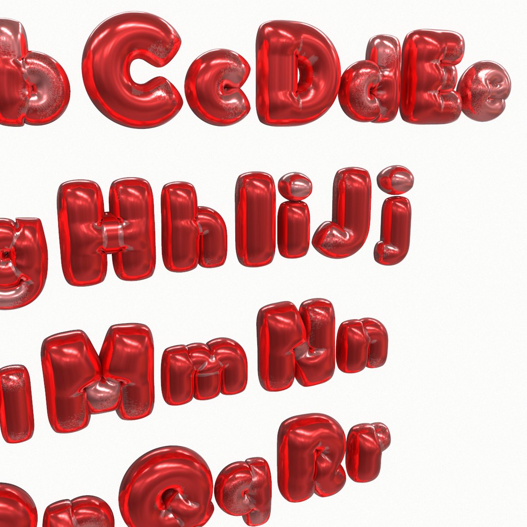 3D Balloon Alphabet Pack - TurboSquid 1401842