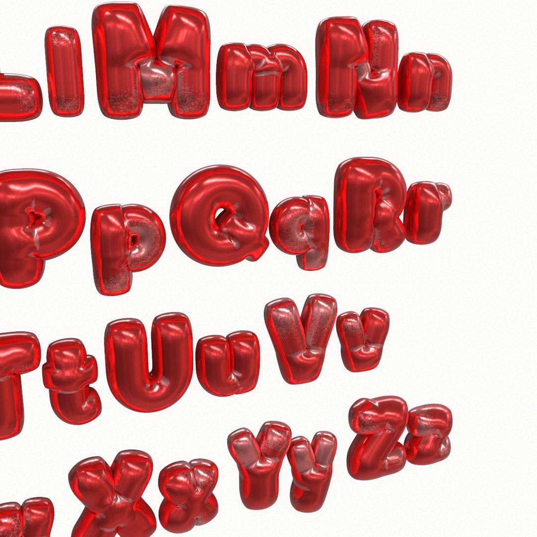 3D Balloon Alphabet Pack - TurboSquid 1401842