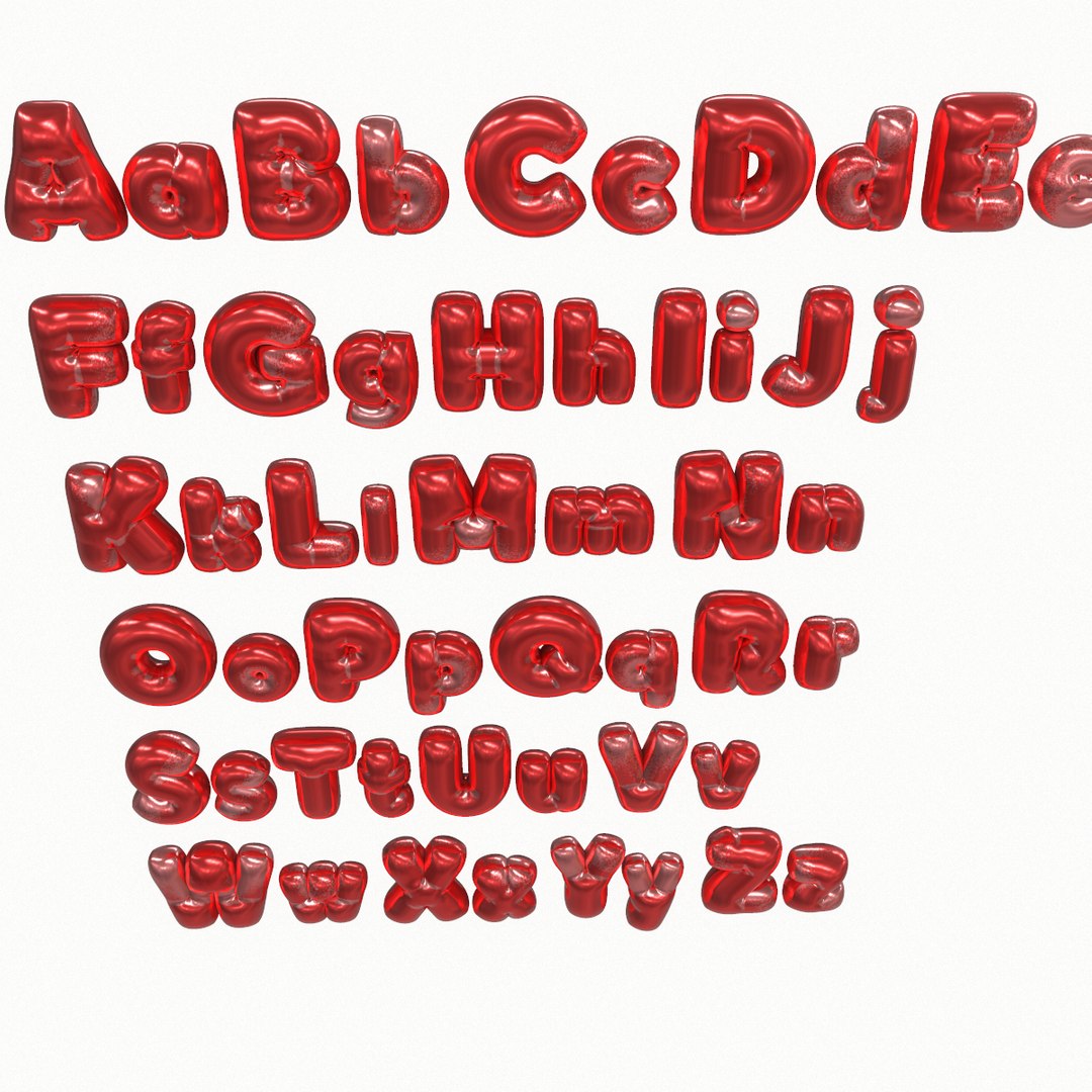 3D Balloon Alphabet Pack - TurboSquid 1401842