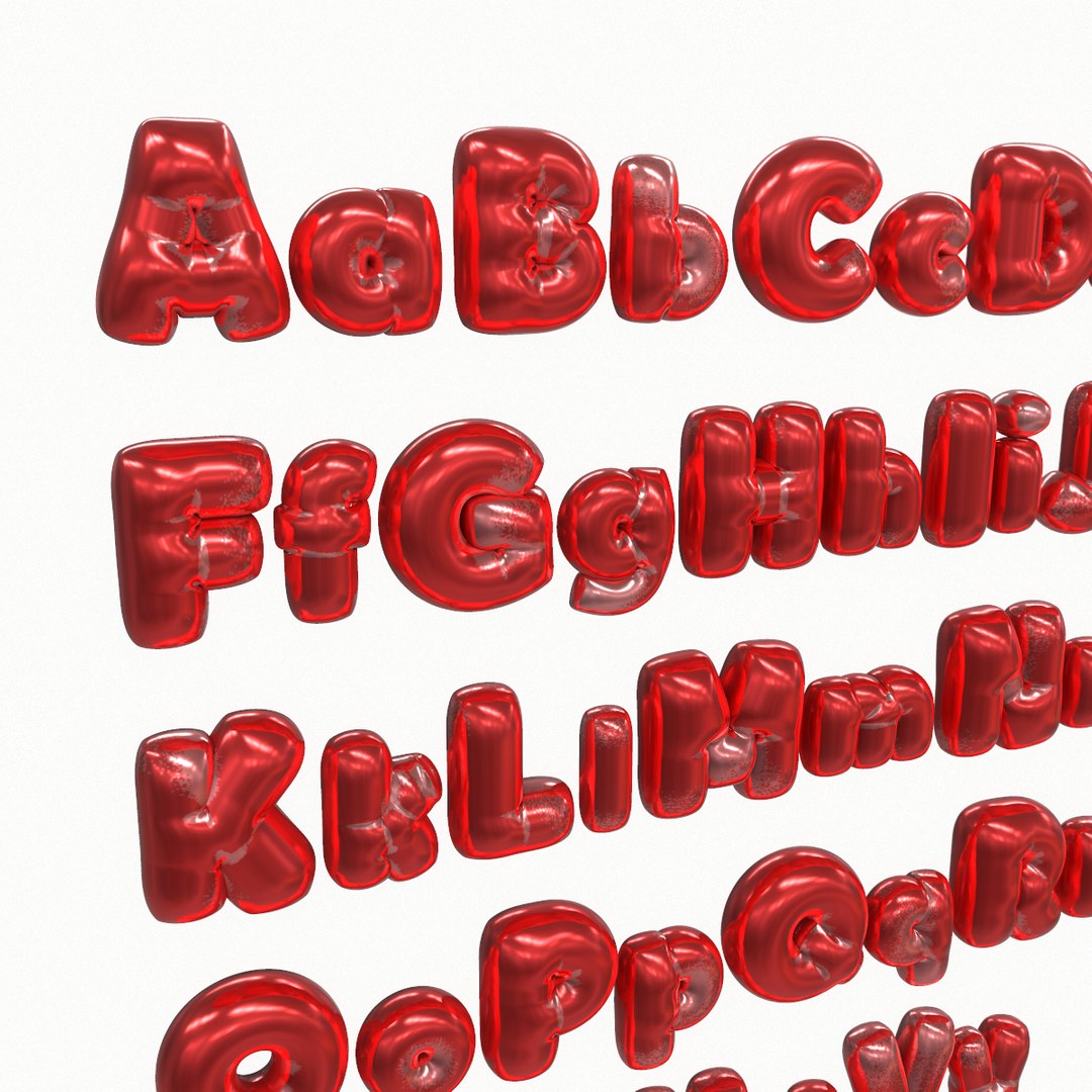 3D Balloon Alphabet Pack - TurboSquid 1401842