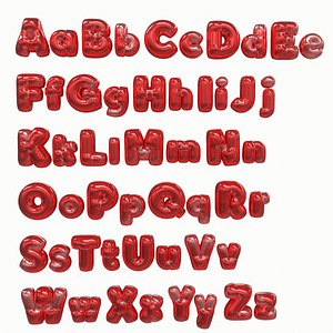 3D balloon alphabet pack