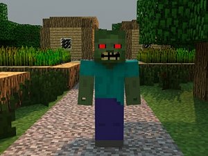 3d minecraft zombie model
