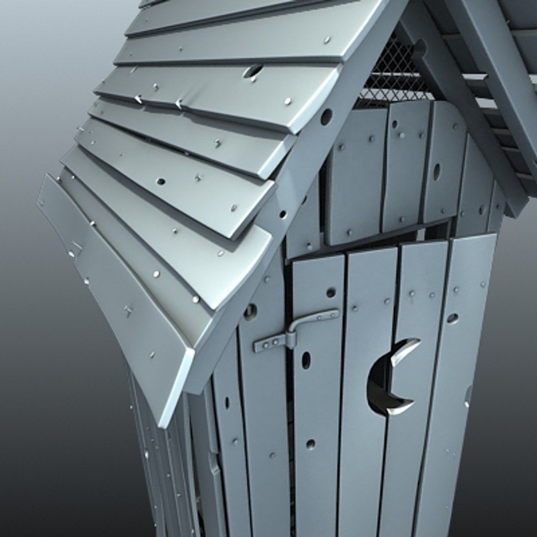 Outhouse House 3d Model
