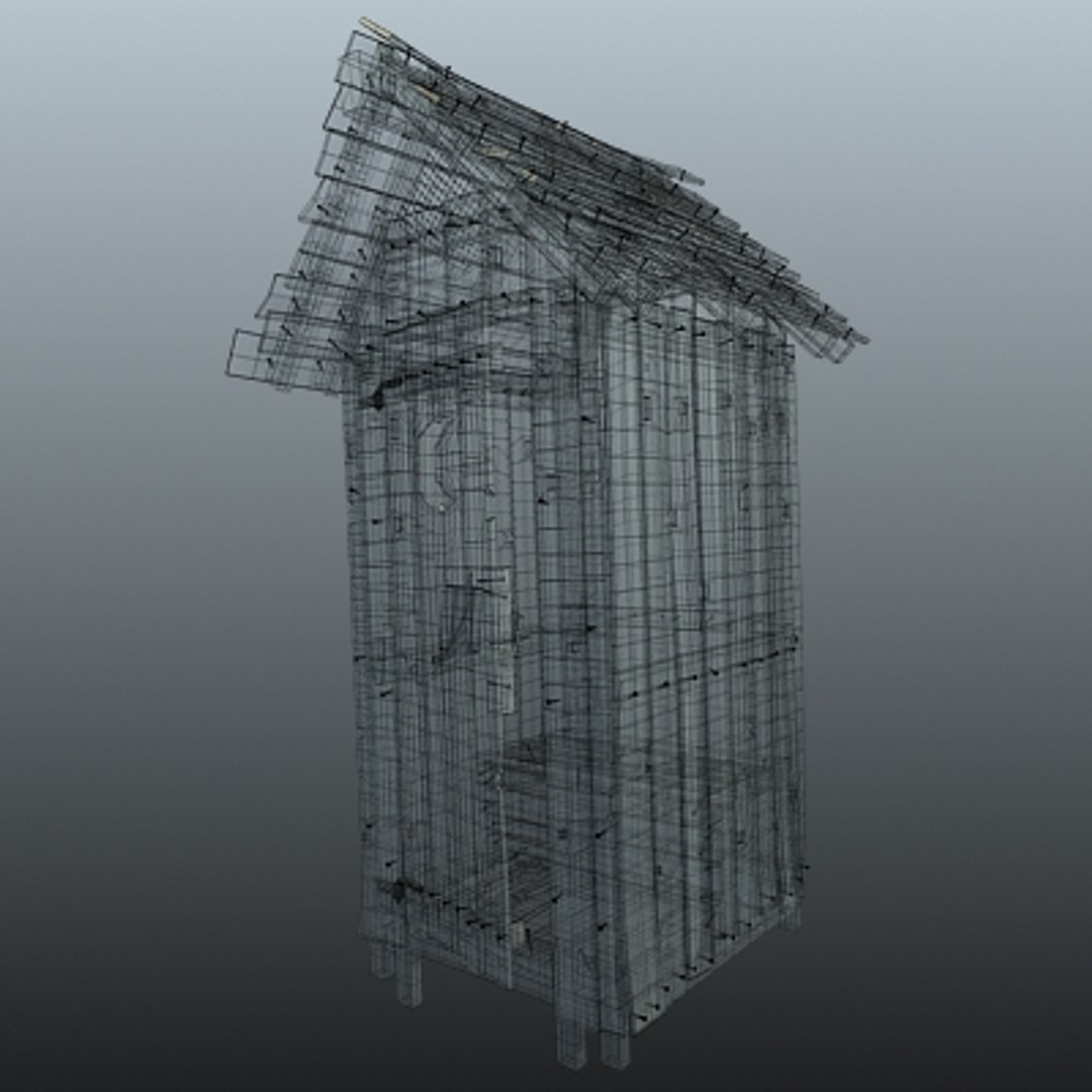 Outhouse House 3d Model