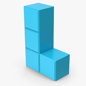 3D model Tetris L Block