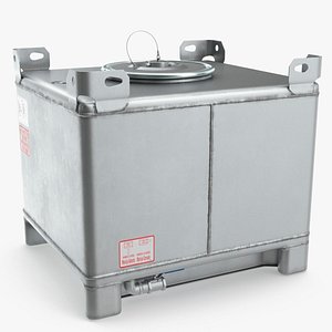 180 Gallon IBC Stainless Steel Tank 3D